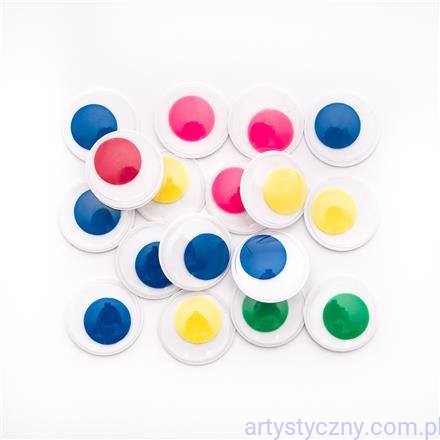 Samoprzylepne Ruchome Oczy Oczka 2cm - 20 sztuk KSOC-035