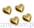 Aplikacje Serca Serduszka z Falbanką MIDI - 20 szt - Złote
