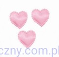 Aplikacje Serca Serduszka z Falbanką MIDI - 20 szt - Różowe