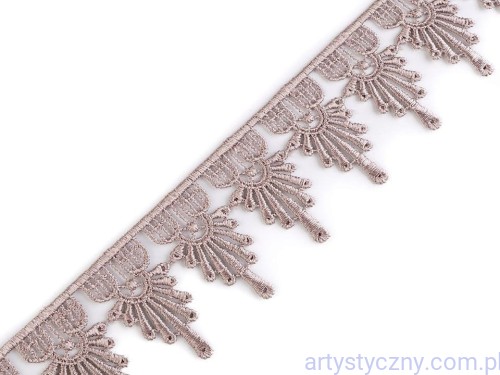 Koronka Gipiura Taśma Ornamentowa 43mm/1m - Beżowa 180950_55535_1