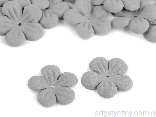 Półprodukt do wykonania kwiatka 3D - 20szt - Szary Perłowy