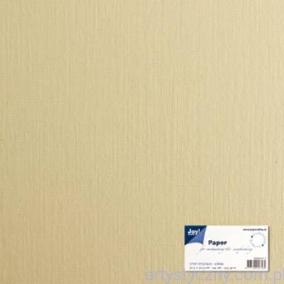 Baza do Kartek - Kremowy Papier Tkanina Lniana 30x30cm, 225g