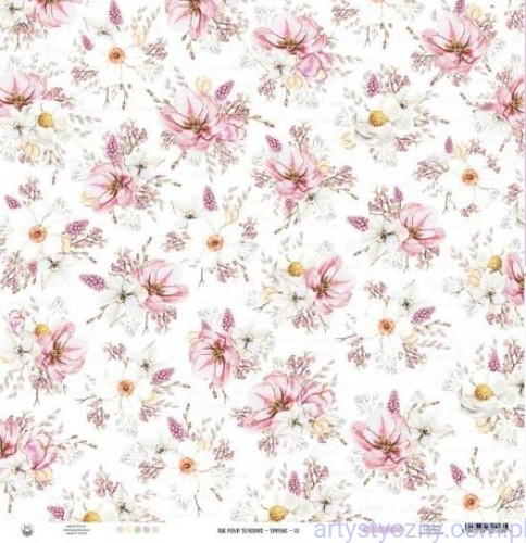 P13-SPR-03 Papier Dwustronny P13 30x30cm - The Four Seasons - Spring 03