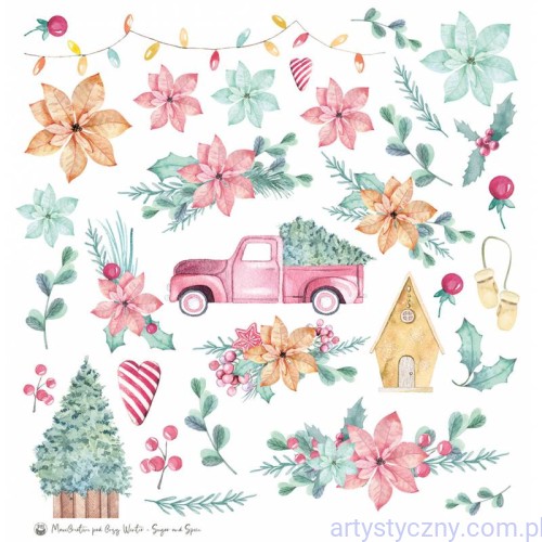 Papier P13 Cosy Winter - Sugar and Spice 30x30cm - dodatki do wycinania  P13-MIS-16-3