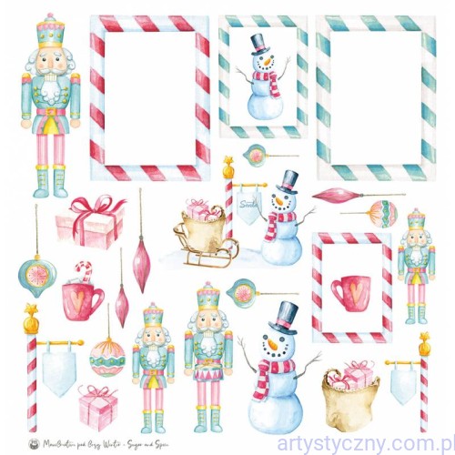 Papier P13 Cosy Winter - Sugar and Spice 30x30cm - dodatki do wycinania P13-MIS-16-4