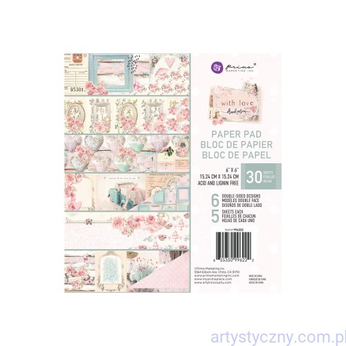 996222 Zestaw papierów 15x15cm - Prima Marketing - With Love - 30ark