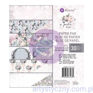 Zestaw papierów 15x15cm - Prima Marketing - Poetic Rose - 30ark