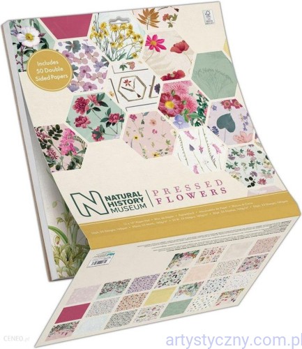 PMA 160412 Zestaw papierów Papermania Pressed Flowers 30x30cm - 50 ark