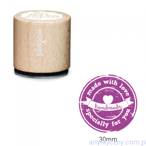 Made with love specially for you - Stempel na Bloczku Woodies Rubber Stamp WE5005