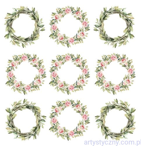 Różane Wino - Arkusz Wianki do wycięcia 30x30cm - okładka - Paper Heaven PHRW00SET