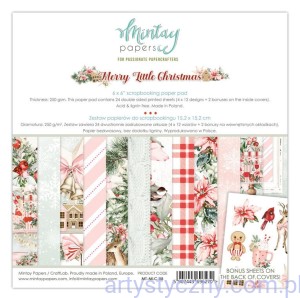 Zestaw papierów do scrapbookingu Mintay - Merry Little Christmas - 15x15cm