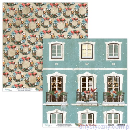 Papier Dwustronny Mintay 30x30cm - Home for Christmas 04 MT-HCF-04