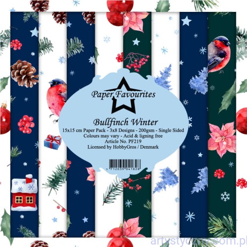 Papiery Dixi Craft 15x15cm Bullfinch Winter PF219