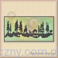 Wykrojnik Nellie - Scene Pinetrees and Deer - Las i zwierzęta CRSD011
