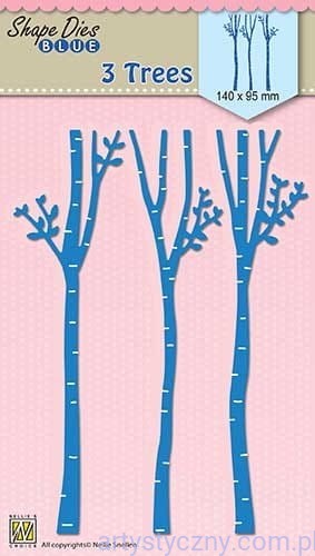 Wykrojniki Nellie  - 3szt - Trees - Drzewa SDB050