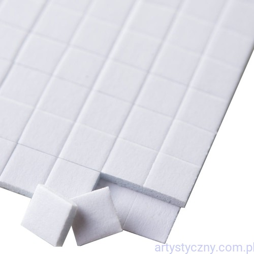 Kostki Kostka 3D Pianka klejąca 1mm - 10x10mm - 81szt