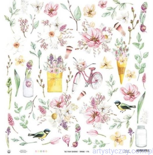 Papier P13 - The Four Seasons - Spring 07A - dodatki do wycięcia P13-SPR-07