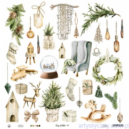 Papier P13 - Cosy Winter - dodatki do wycięcia P13-COS-07