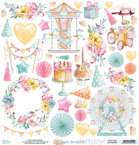 Papier Mintay Forever Young - dodatki do wycięcia - okładka MT-FOR-09