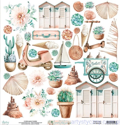 Papier Mintay Suntastic - dodatki do wycięcia - okładka MT-SUN-09