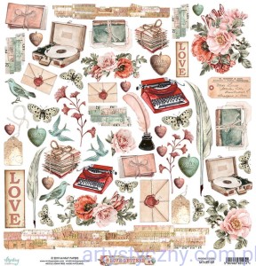 Papier Mintay Love Letters - dodatki do wycięcia - okładka