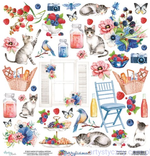 Papier Mintay Berrylicious - dodatki do wycięcia - okładka MT-BER-09