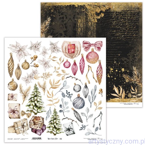 Papier New Year's Eve 05  - Lexi Design - elementy do wycinania LX-22-61-05