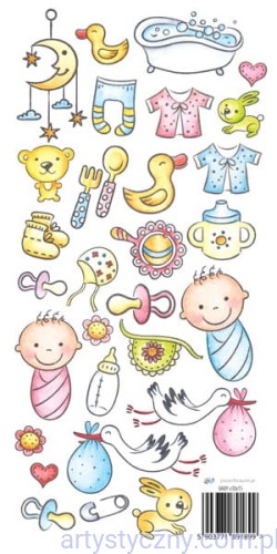 Dodatki do wycinania - Baby - Paper Heaven - 15x30cm PH_babyx30x15