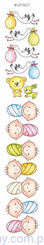 Baby - pasek - motywy niemowlęce do wycięcia - Paper Heaven K07