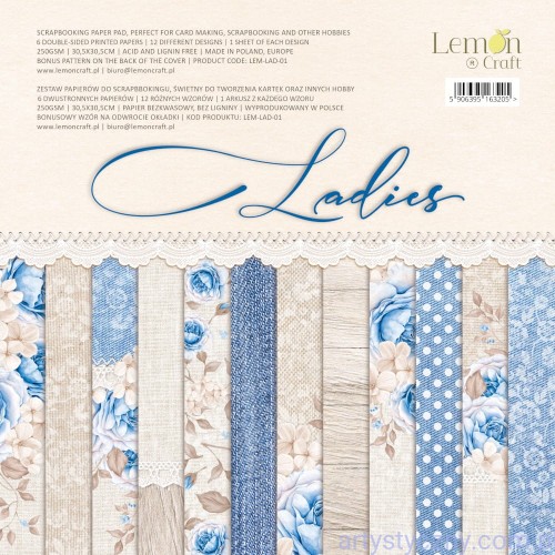 Zestaw papierów do scrapbookingu Lemoncraft - LADIES - 30x30cm LEM-LAD-01