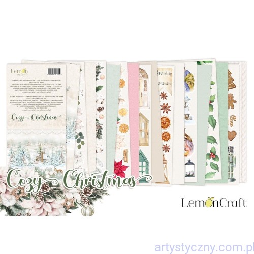 Zestaw dodatków do wycinania 8ark - COZY CHRISTMAS - Lemoncraft LEM-COCHR-02
