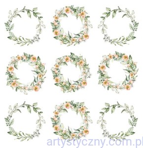 Pierwszy Pocałunek - Arkusz Wianki do wycięcia 30x30cm - okładka