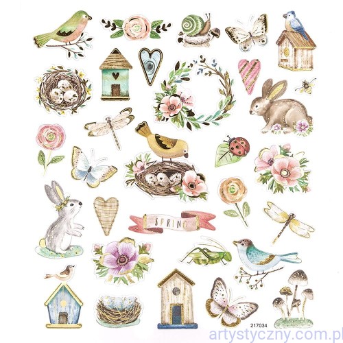 Naklejki Metaliczne - Powiew Wiosny 31szt DPNK-120