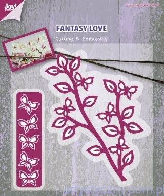 Wykrojniki Joy - Fantasy Love - Gałązka Motylki 6002/0407
