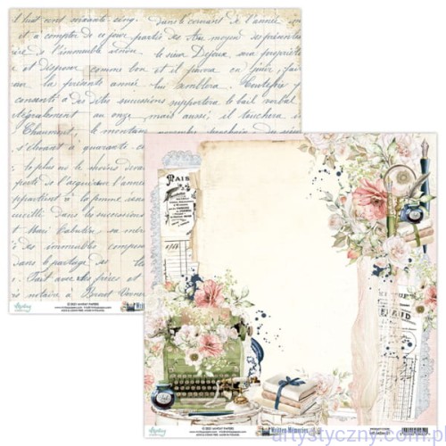 Papier do scrapbookingu Mintay 30x30cm - Written Memories MT-MEM-01