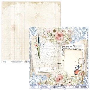 Papier do scrapbookingu Mintay 30x30cm - Written Memories 03