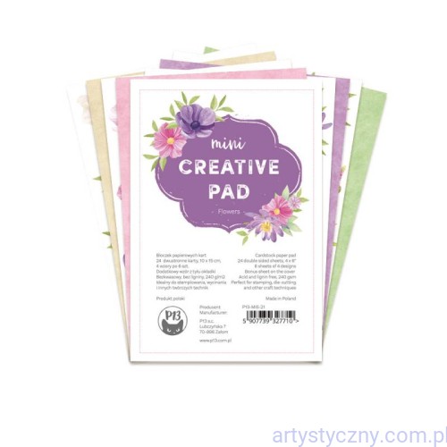 Bloczek mini papierów P13 - Kwiaty Kwiatki do wycięcia - 24ark P13-MIS-21