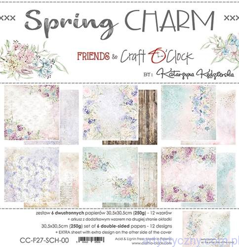 Zestaw papierów do scrapbookingu Craft o'Clock - Spring Charm - 30x30cm CC-F27-SCH-00