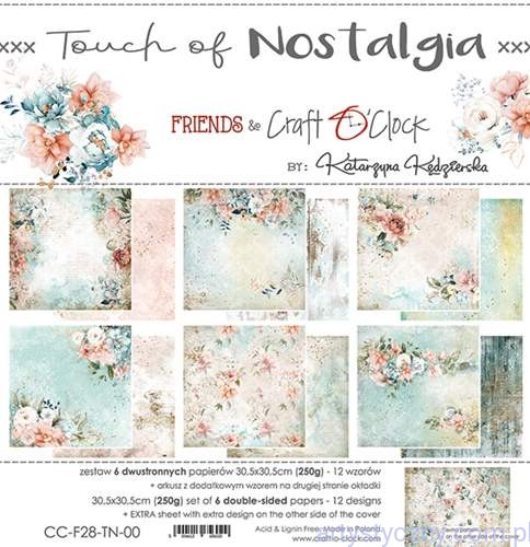 Zestaw papierów do scrapbookingu Craft o'Clock - Touch Of Nostalgia 30x30cm CC-F28-TN-00