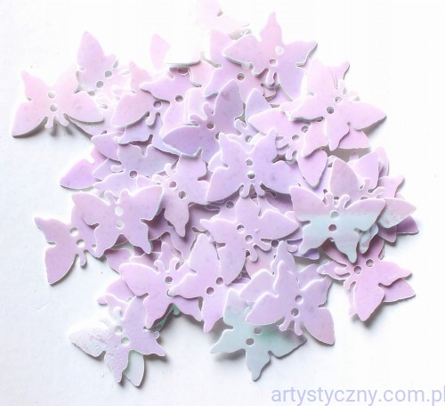 Cekiny Motyle Motylki - Białe Opal - 12x17mm - 10g ~ 200szt