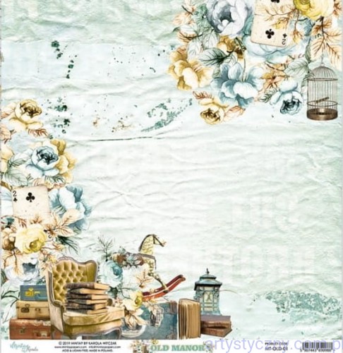 Papier do scrapbookingu Mintay 30x30cm - Old Manor 01 MT-OLD-01