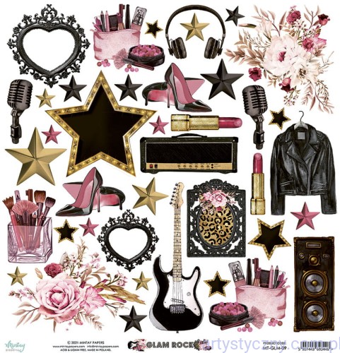 Papier Mintay - Glam Rock - dodatki do wycięcia - okładka MT-GLM-09