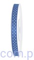 Tasiemka Wstążka Satynowa 6mm - Niebieska w Kropki - 3 metry