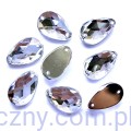 Szlifowane kamienie, dżety do przyszycia 8x13mm, 20szt, Krople Crystal