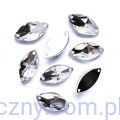 Szlifowane kamienie, dżety do przyszycia 7x15mm, 100szt, Crystal