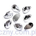 Szlifowane kamienie, dżety do przyszycia 8x13mm, 100szt, Krople Crystal
