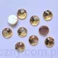 Dżety kamienie cyrkonie kryształki do przyszycia 15mm - 100 szt - Złote Miodowe