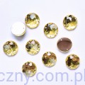 Dżety kamienie cyrkonie kryształki do przyszycia 15mm - 100 szt - Złote Miodowe