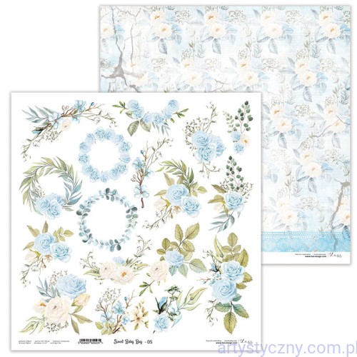 Papier do scrapbookingu 30x30cm - Sweet baby boy 5 - Lexi Design LX-21-K43-05