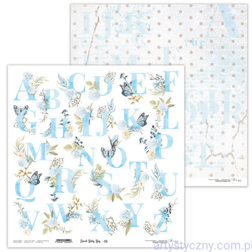 Papier do scrapbookingu 30x30cm - Sweet baby boy 6 - Lexi Design LX-21-K43-06